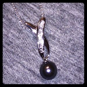 Sterling silver pearl necklace